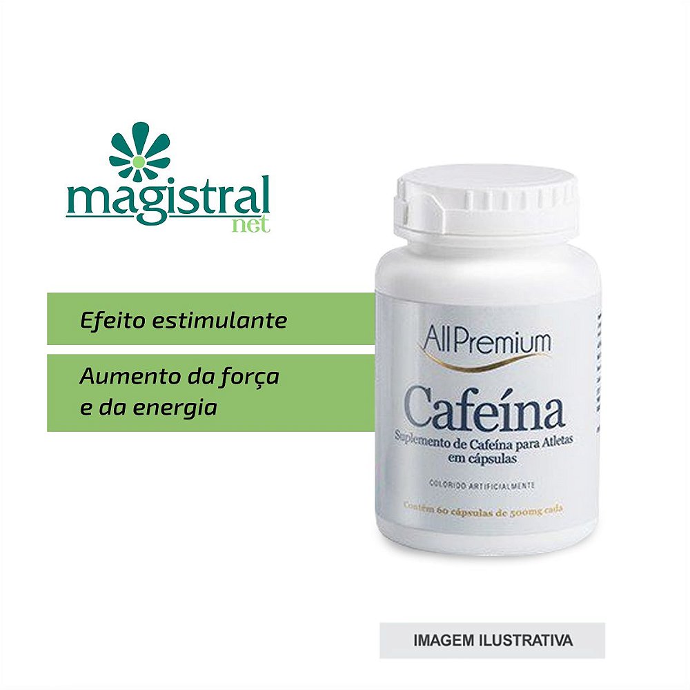 Cafeína - All Premium 60 cápsulas 500mg - Farmácia MagistralNet