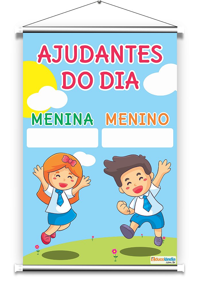 Banner Ajudantes Do Dia Educolândia Banners Educativos E Pedagógicos Para Sala De Aula Rio 