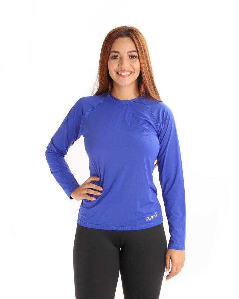 camisa uv azul royal