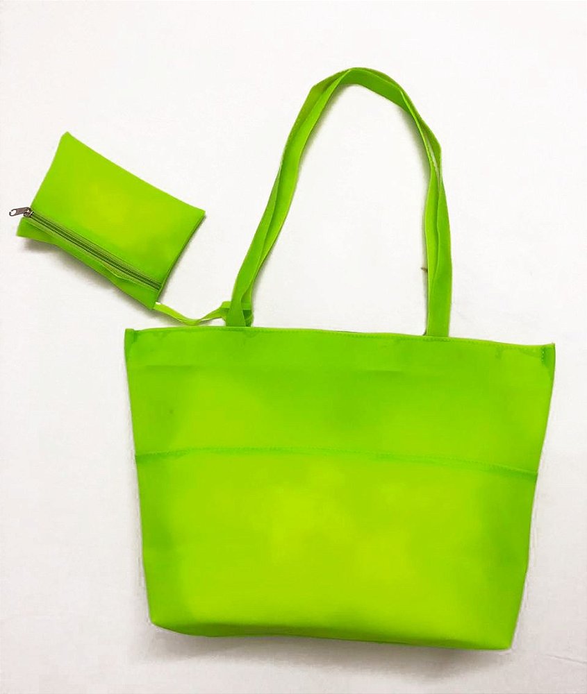 neon green tote bolsa