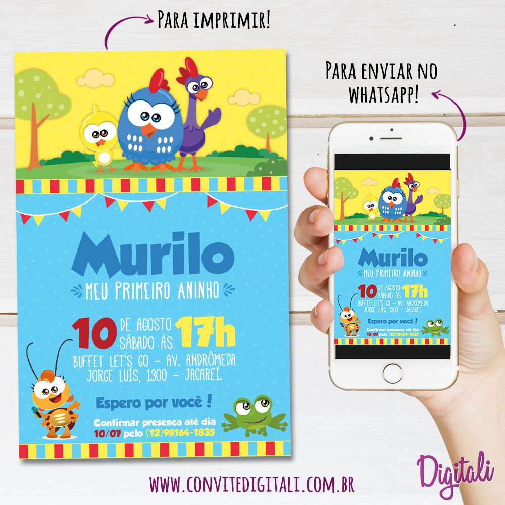 save the date galinha pintadinha