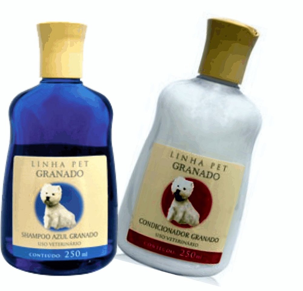 shampoo granado, shampoo azul, condicionador granado, pet Elepet