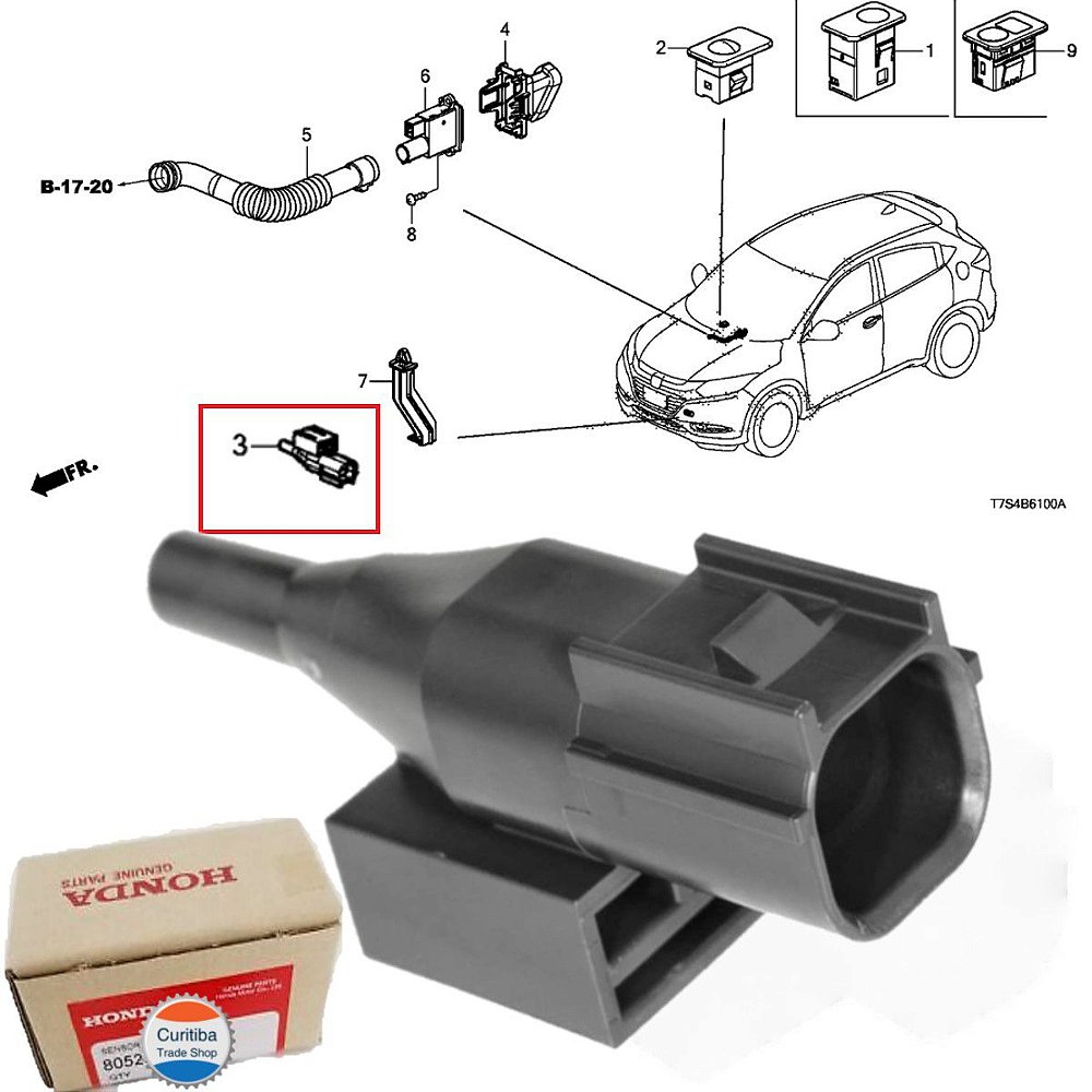 Sensor De Temperatura Ambiente Externa Civic, Hrv, Fit Oem Curitiba
