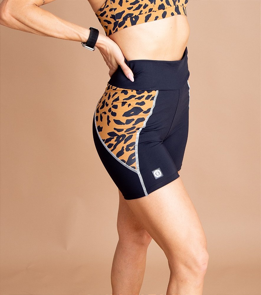 Shorts Kate Black & Jaguar - Fitness performance