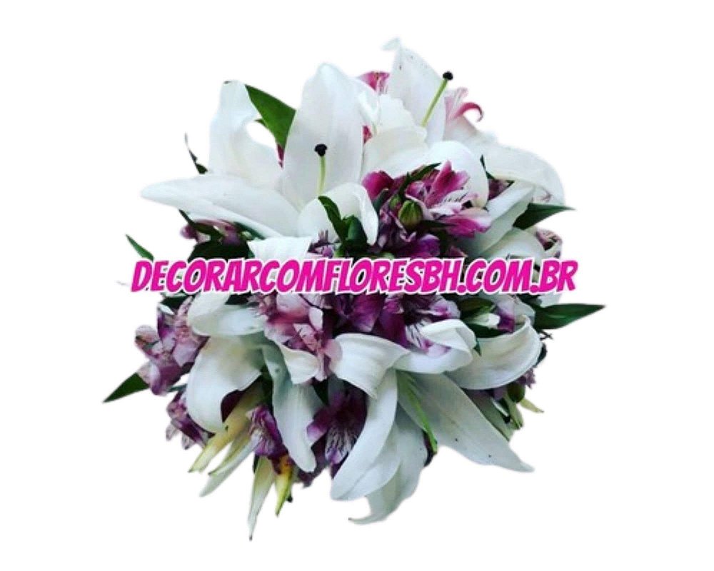 Buquê de Noiva de Lírios e Astromélias | Floricultura BH - Floricultura BH,  Cestas de Flores BH, Buquê de Flores BH