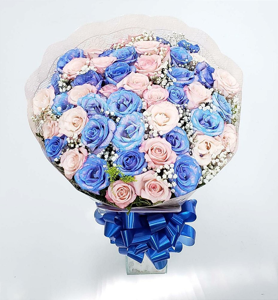 Buquê de Rosas Azuis e Rosas | Flores Azuis - Floricultura BH, Cestas de  Flores BH, Buquê de Flores BH