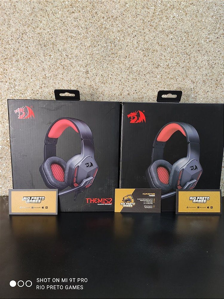 Headset Gamer Redragon Themis 2 H220n - Rio Preto Games - Xiaomi, Iphone,  Consoles e muito mais!