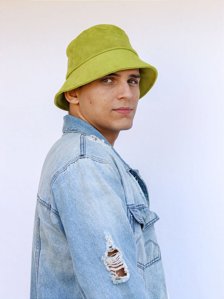 Bucket Hat Suede Verde Abacate - G. Offer® Acessórios