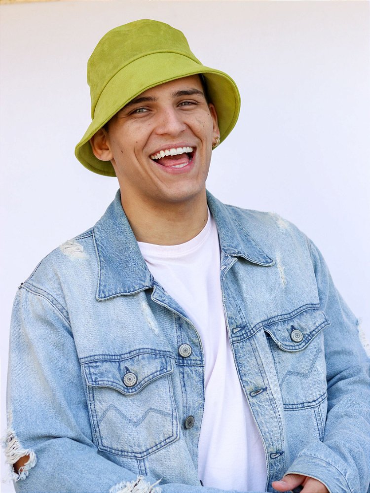 Bucket Hat Suede Verde Abacate - G. Offer - Acessórios de Cabelo