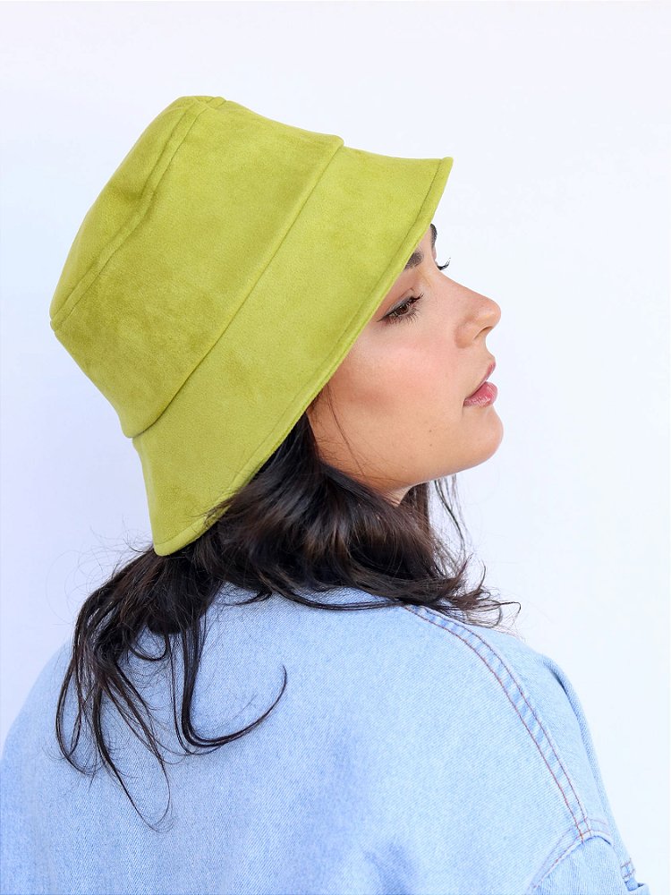 Bucket Hat Suede Verde Abacate - G. Offer - Acessórios de Cabelo