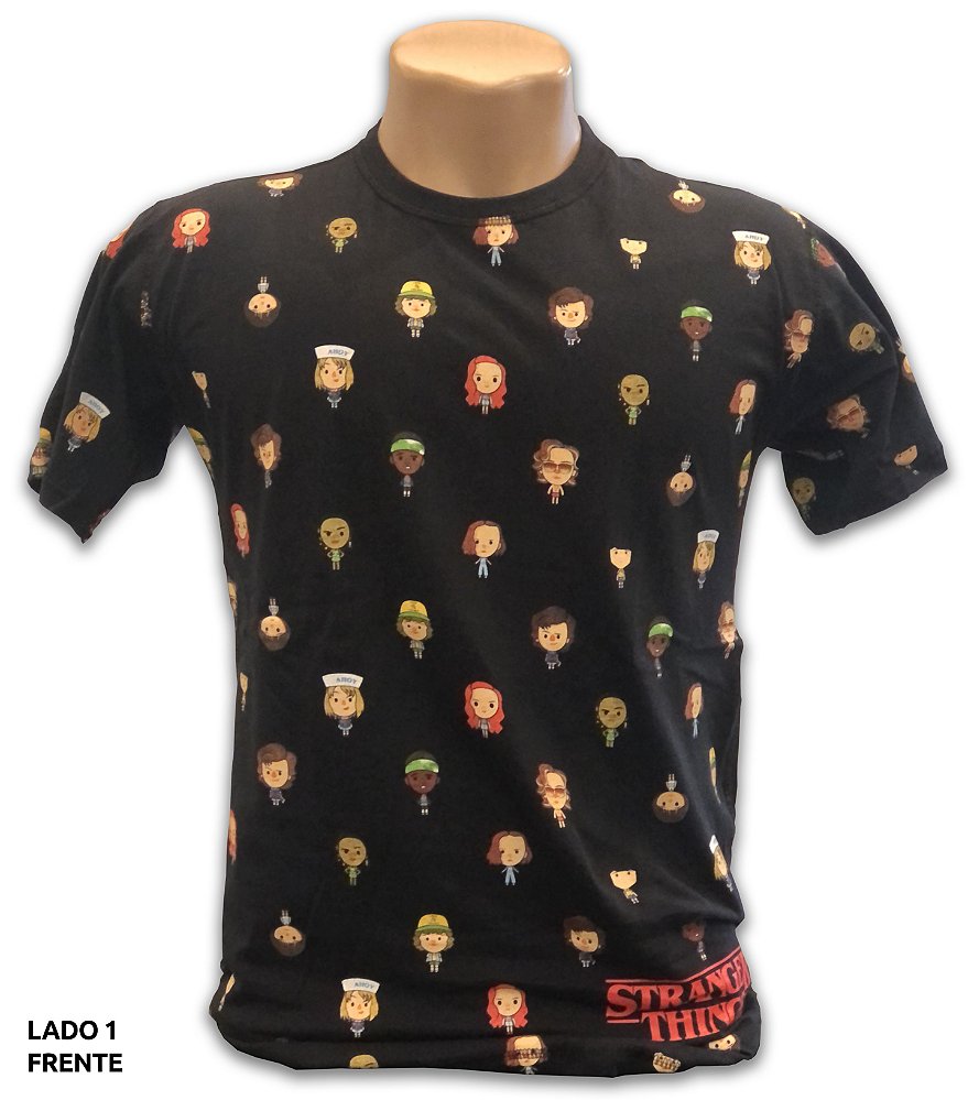 Camiseta stranger things dupla face Clearance