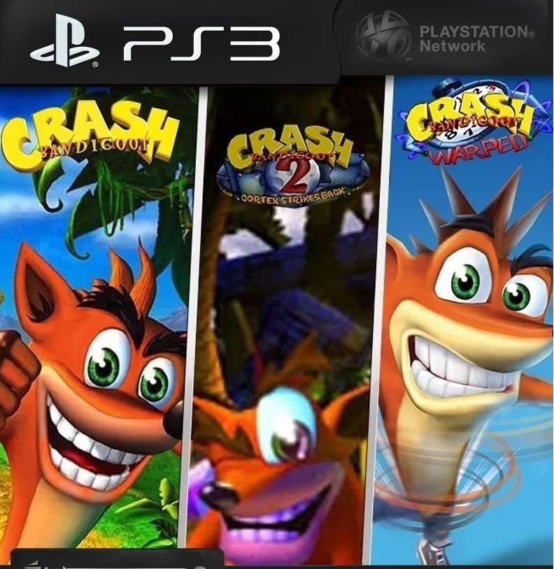Combo: Crash Bandicoot 1, 2 e 3 PSN PS3 - Inforplay Games