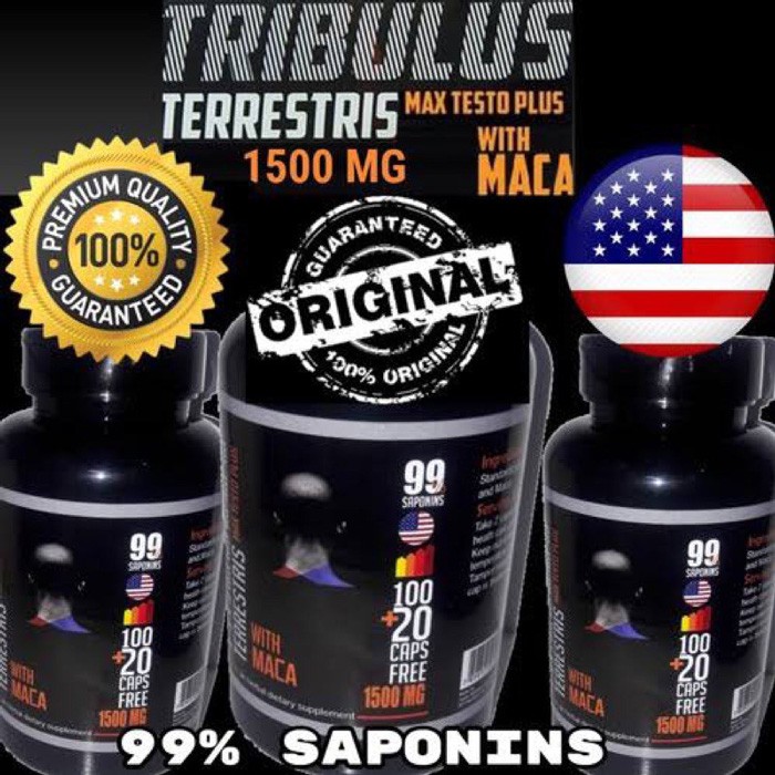 TRIBULUS TERRESTRIS COM MACA PERUANA MAX TESTO PLUS 99 SAPONINAS Armazém Santa Helena Grãos