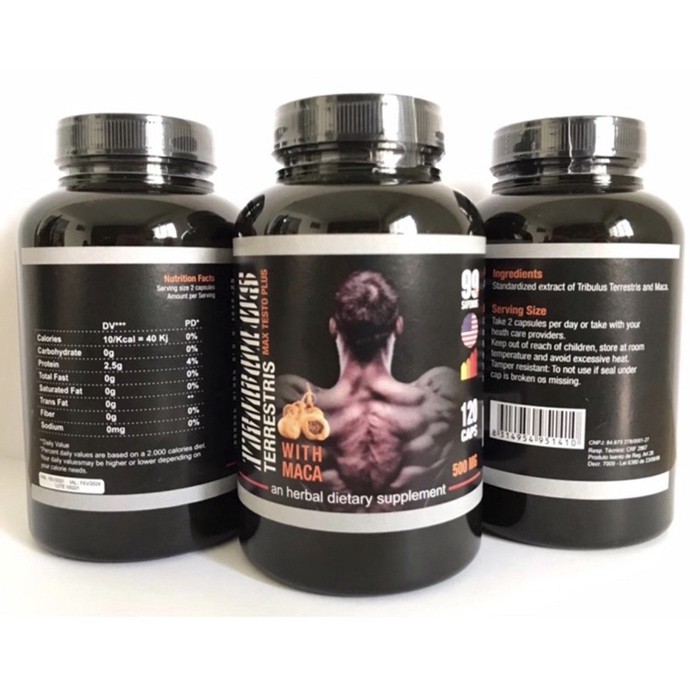 TRIBULUS TERRESTRIS COM MACA PERUANA MAX TESTO PLUS 99 SAPONINAS Armazém Santa Helena Grãos