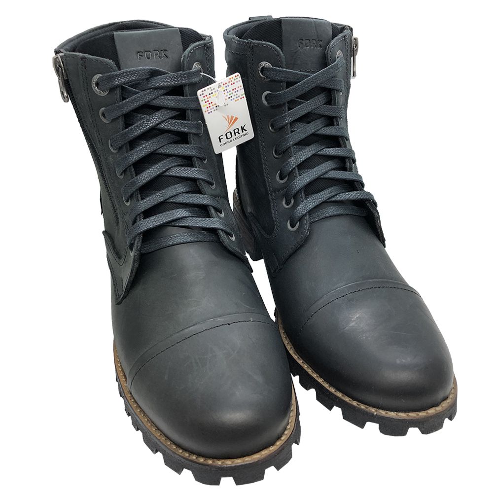 bota em couro fork 10004