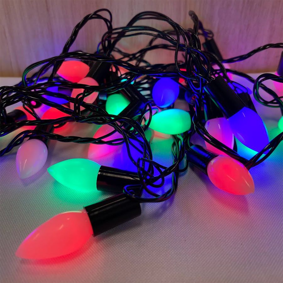 Cordão de Led Pisca Pisca Premium Colorido Fio Preto 6m 110V - Rizzo - Rizzo Embalagens Cordão de Led Pisca Pisca Premium Colorido Fio Preto 6m 110V - Rizzo - Rizzo Embalagens