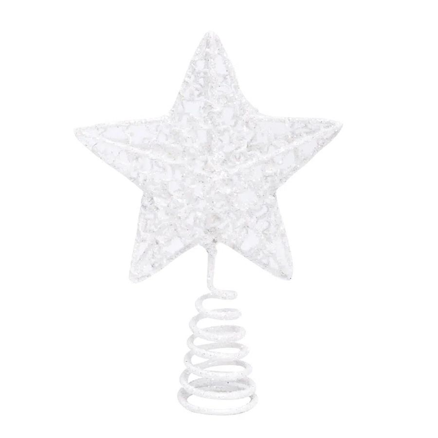 Topo de Árvore de Natal Estrela Mini Cor Branco - 1 unidade - Cromus - Rizzo Embalagens Topo de Árvore de Natal Estrela Mini Cor Branco - 1 unidade - Cromus - Rizzo Embalagens