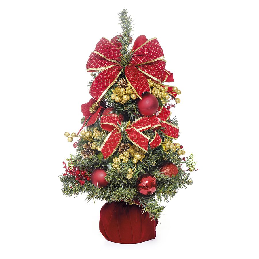 Mini Árvore Decorada Vermelho 60cm - 01 unidade - Cromus Natal - Rizzo -  Rizzo Embalagens