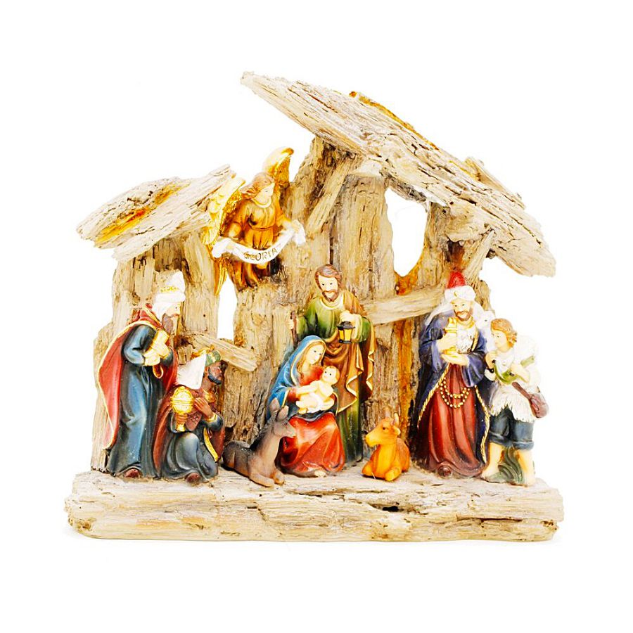 Presépio em Resina com LED - 01 uni - Cromus Natal - Rizzo Embalagens - Rizzo Embalagens Presépio em Resina com LED - 01 uni - Cromus Natal - Rizzo Embalagens - Rizzo Embalagens