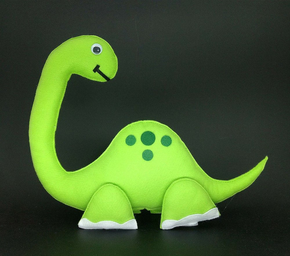 Dinossauro Verde em Feltro - 01 Unidade - Pé de Pano - Rizzo Festas - Rizzo  Embalagens