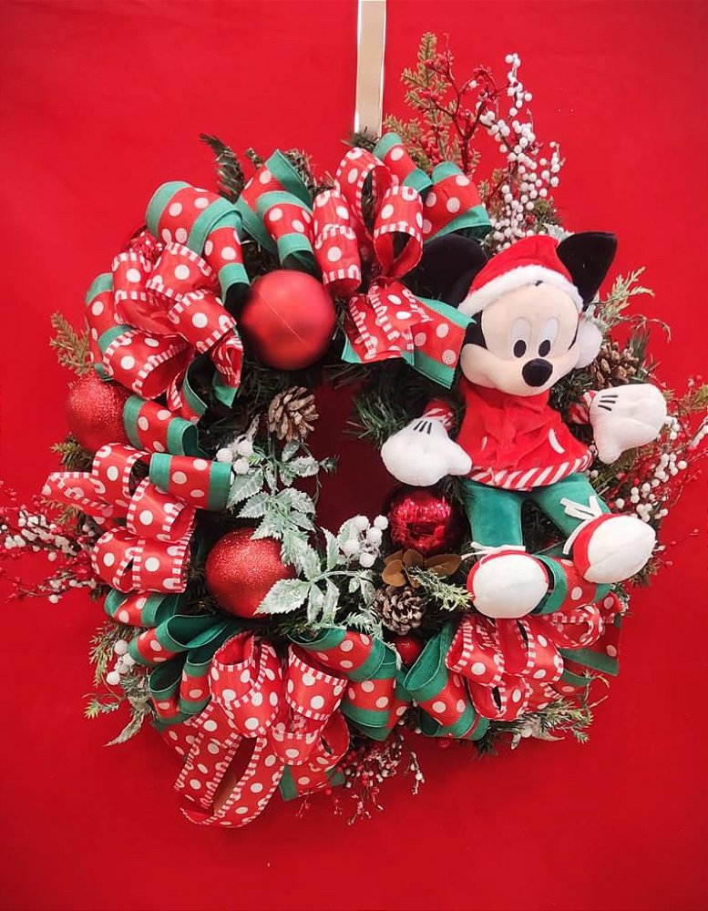 Guirlanda Decorada 60cm Mickey Roupa Listrada - 01 unidade - Cromus Natal - Rizzo Embalagens - Rizzo Embalagens Guirlanda Decorada 60cm Mickey Roupa Listrada - 01 unidade - Cromus Natal - Rizzo Embalagens - Rizzo Embalagens
