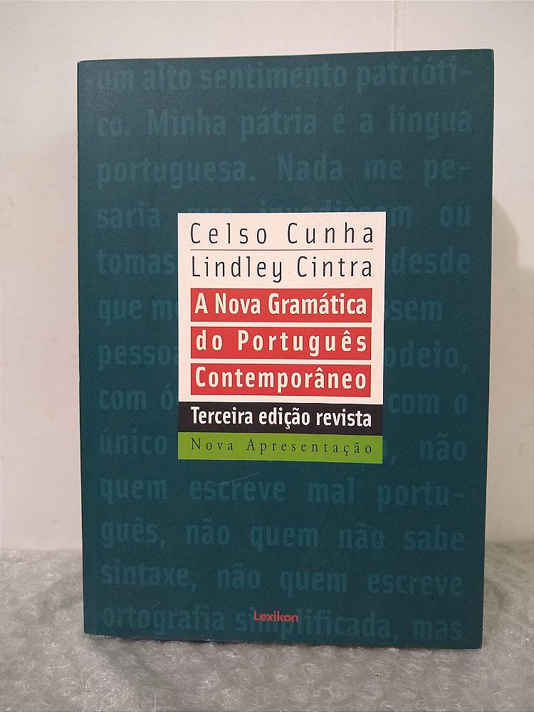 A Nova Gramática do Português Contemporâneo - Celso Cunha e Lindley ...