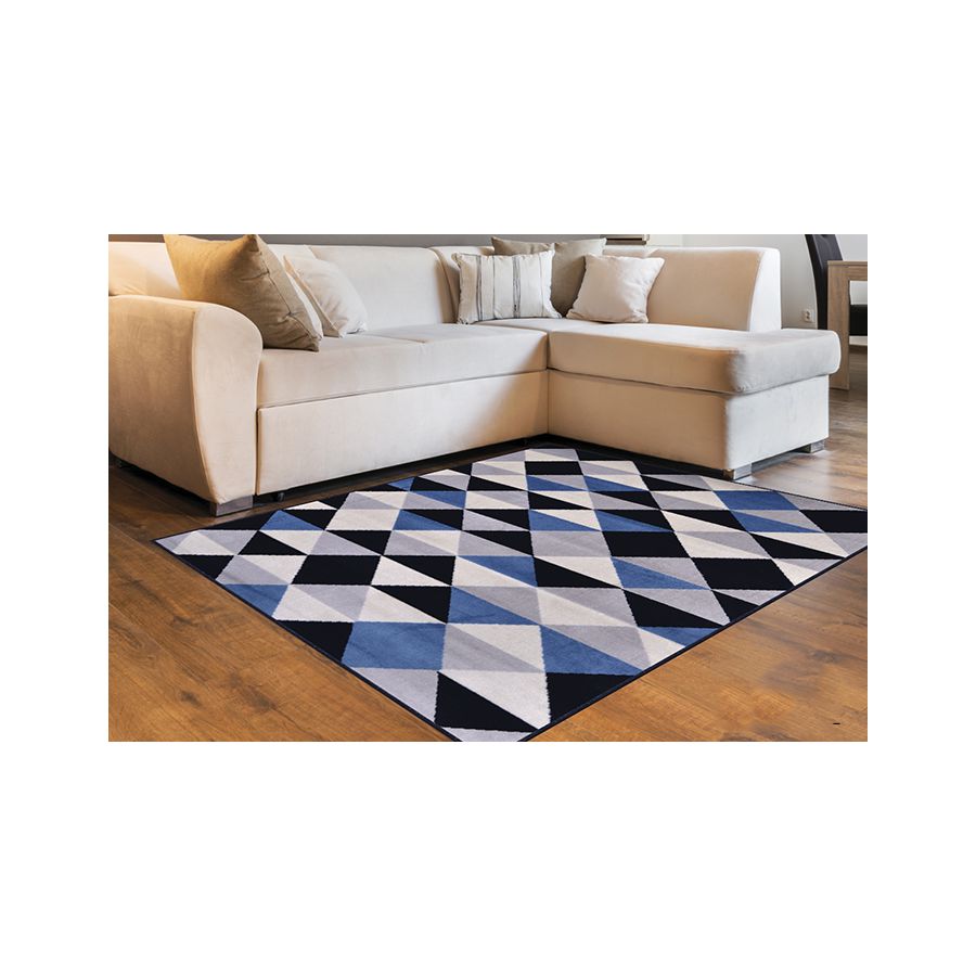 Tapete Macio Geométrico Verona-50 Azul e Preto 0,57 x 1,80 - Viivatex -  Site de tecidos para sofá, cortinas, papel de parede e móveis