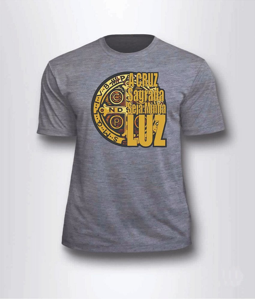CAMISETA - CRUZ SAGRADA SEJA MINHA LUZ - LOJA EVANGELIZASTORE