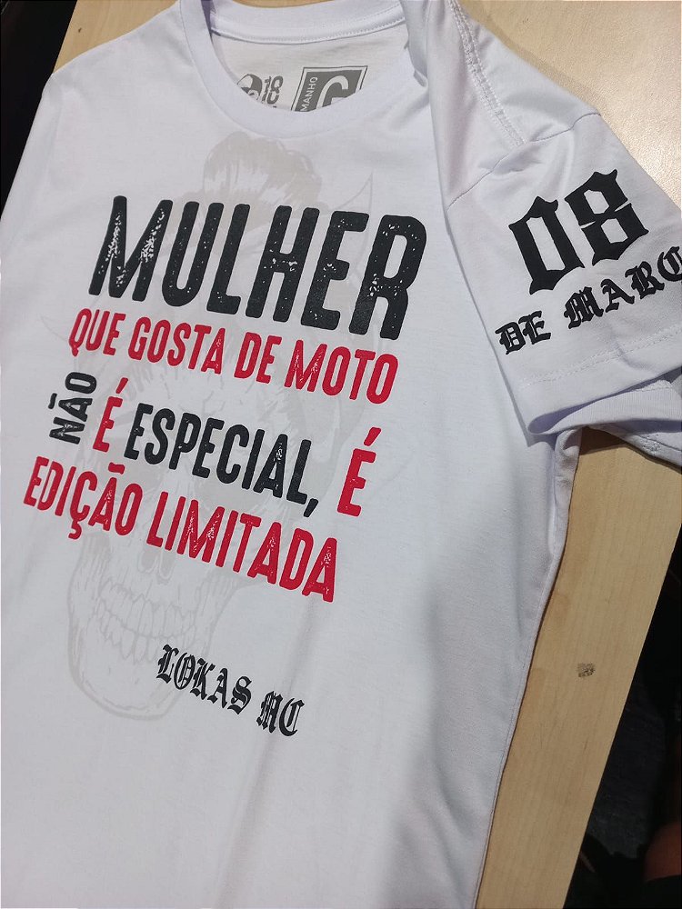 Camiseta Lokas mulheres que gostam de moto - 18 do Forte Shop - Insanos MC