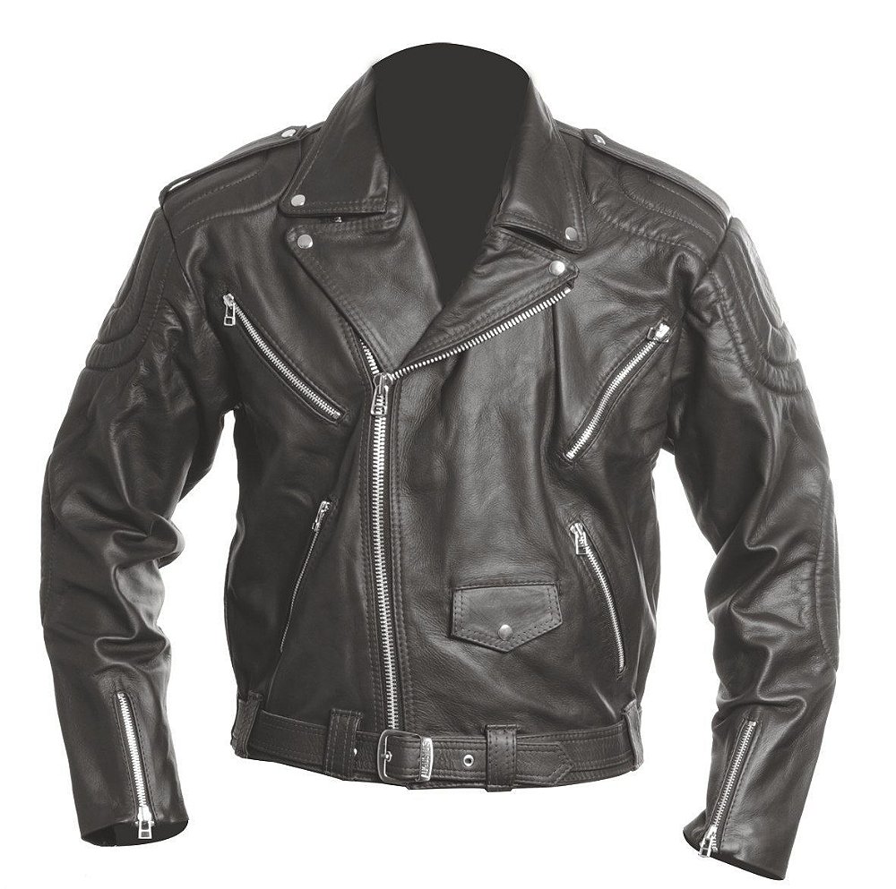jaqueta de couro masculina para moto