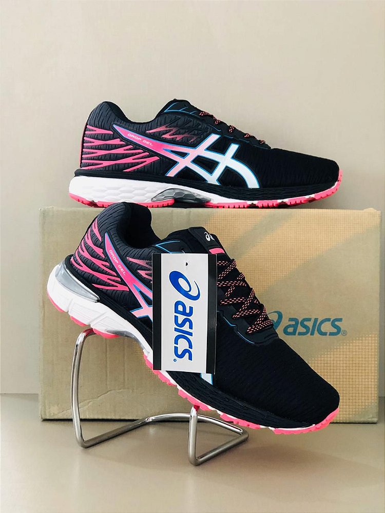 asics preto e rosa