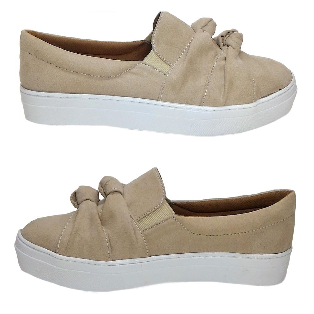 slip on feminino laço
