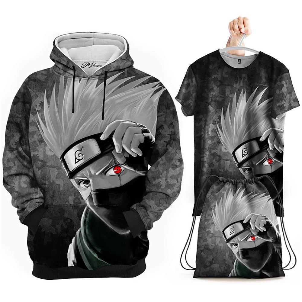 blusa moletom kakashi