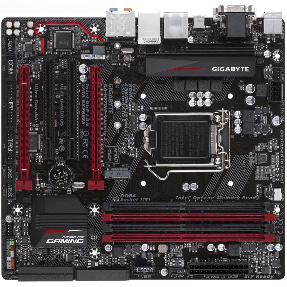 PLACA MÃE GIGABYTE H270MGAMING 3 DDR4 LGA1151 Evolutek Informática