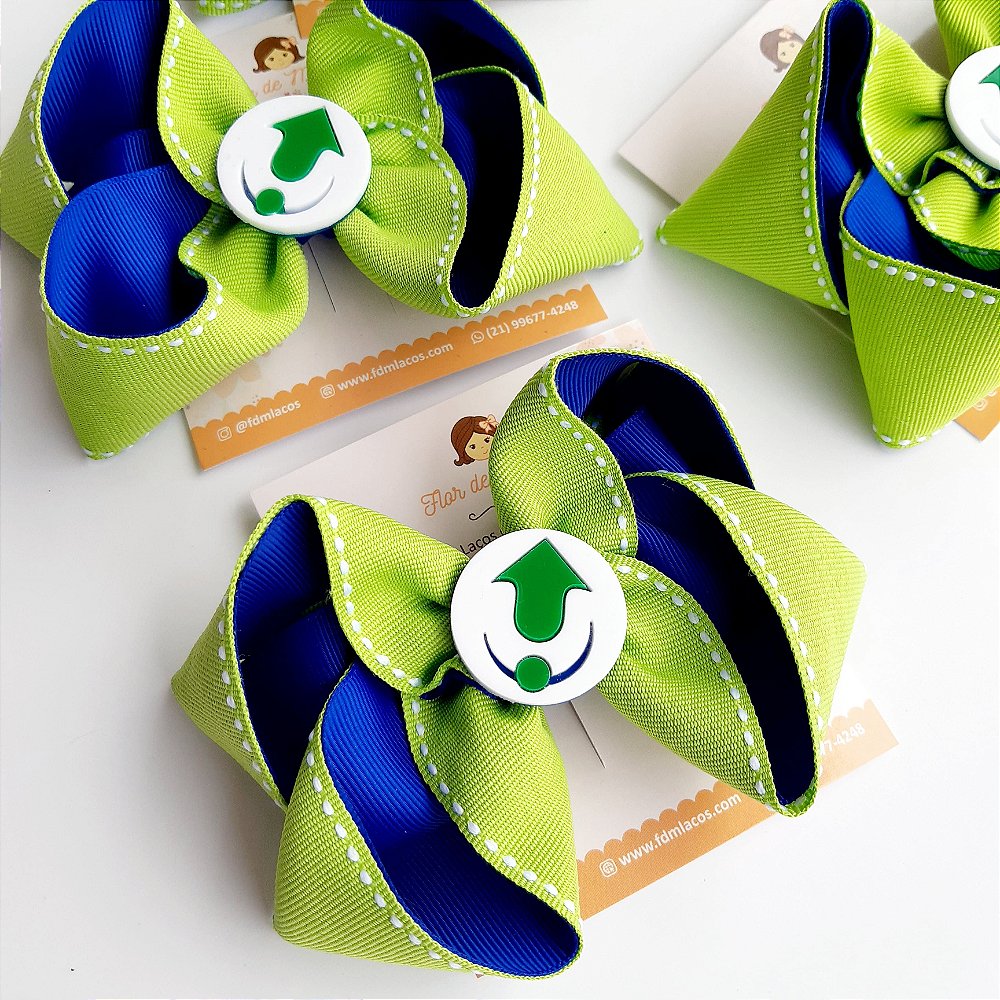 Laço Escolar CERC - G duplo (bico de pato/unidade) - Flor de menina Laço Escolar CERC - G duplo (bico de pato/unidade) - Flor de menina