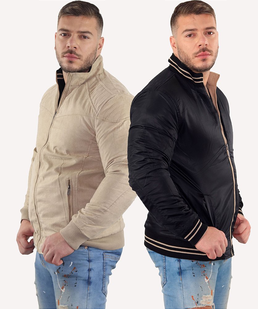 jaqueta bomber bege masculina