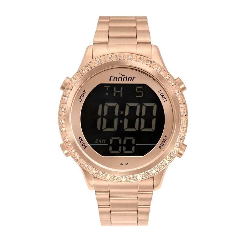 Relógio Condor Feminino Rose Digital - www.joalheriaroma.com.br