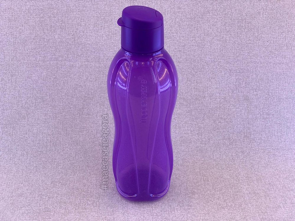 Tupperware Eco Tupper 1 Litro Roxa com Glitter Mãe, Casei e Agora?Tupperware!