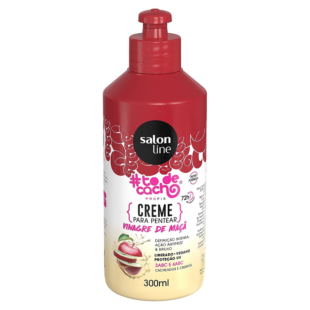 Todecacho Creme Para Pentear Vinagre De Maca 300ml Salon Line Super Cacheada