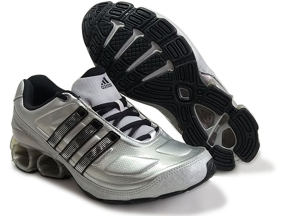 Tênis Adidas Devotion PB 4M Branco e Prata - Outlet HMX Sport