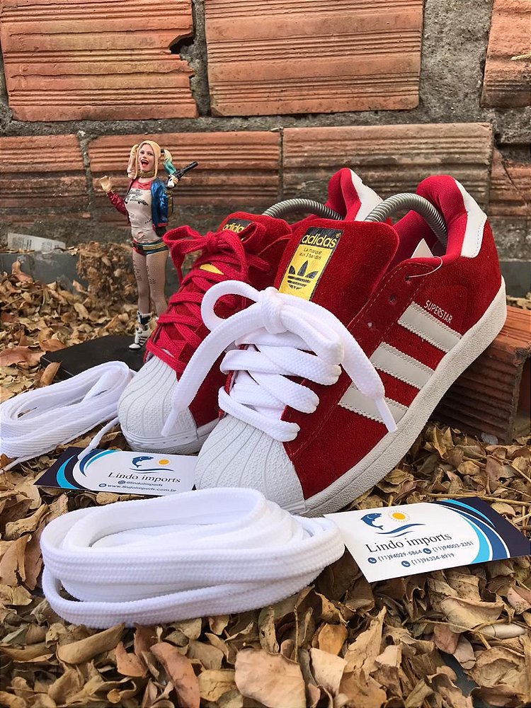 superstar adidas vermelho