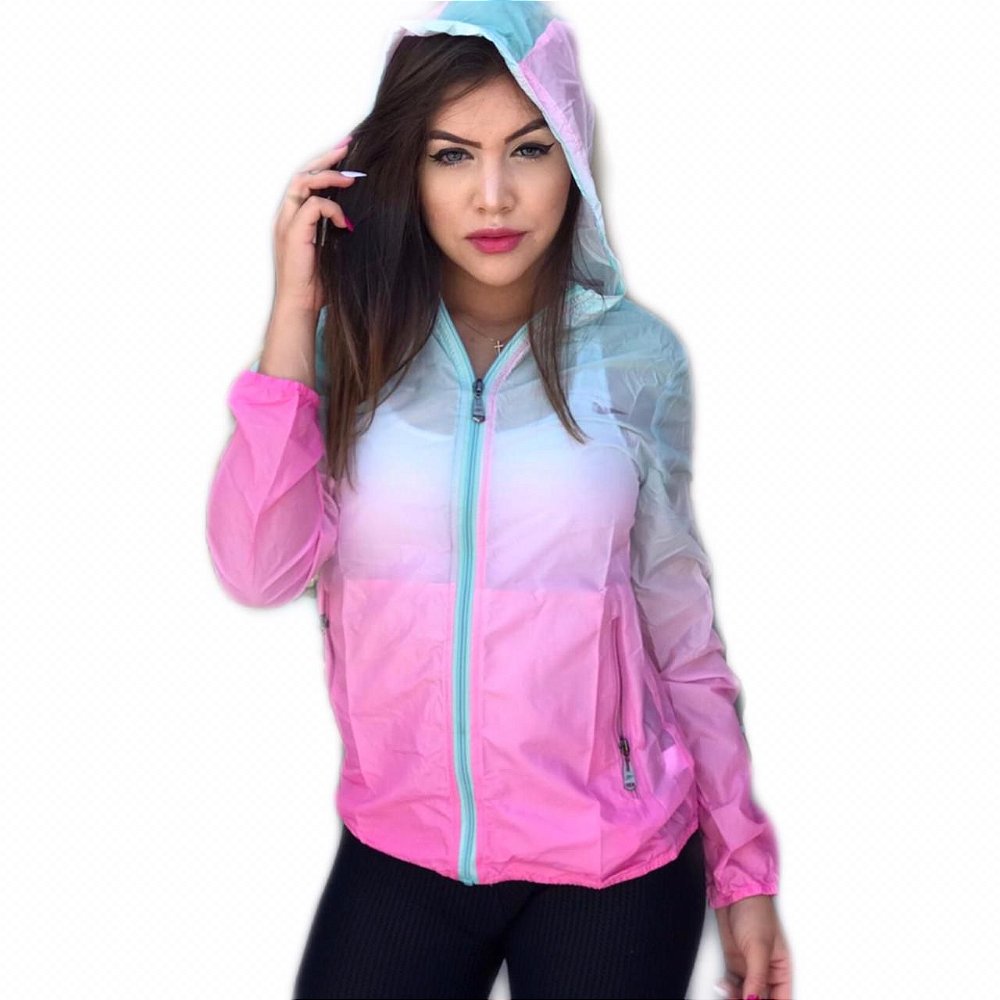 blusa corta vento femenina