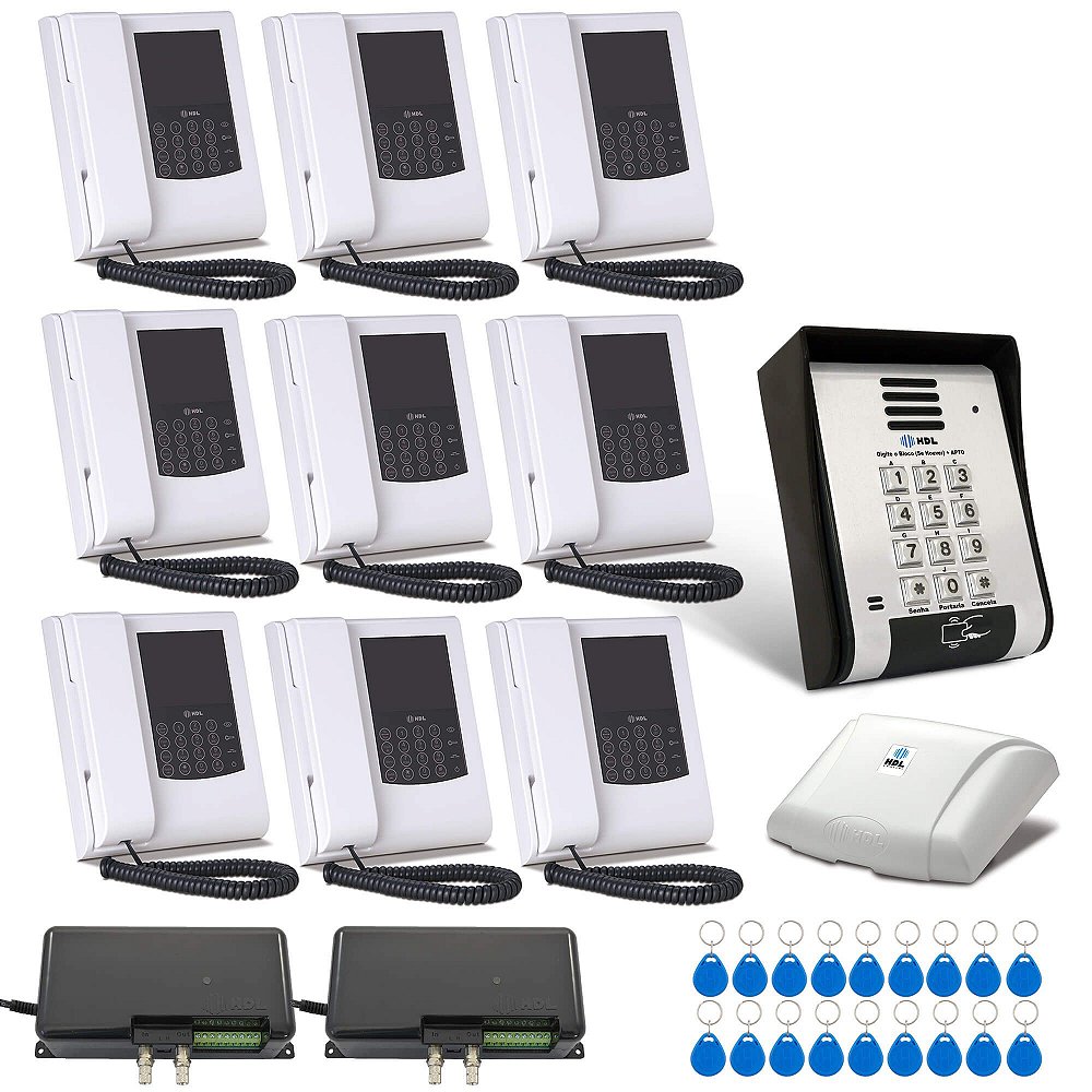 Interfone Com Câmera HDL Para Condomínio 9 Apartamentos Casas Aquamaris Casa e Segurança Interfone Com Câmera HDL Para Condomínio 9 Apartamentos Casas Aquamaris Casa e Segurança