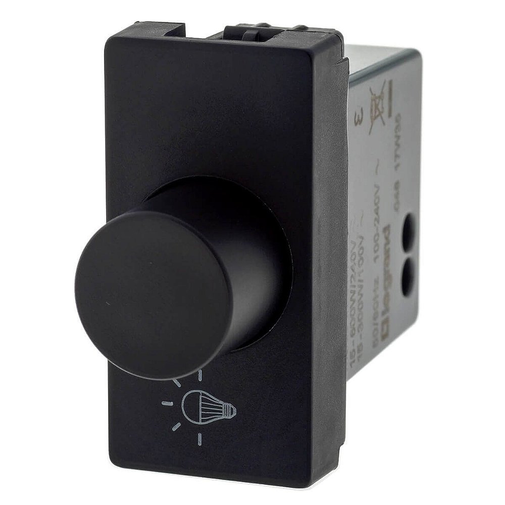 Dimmer Lâmpada Led Pial Plus+ Legrand Bivolt Preto 611037PT Aquamaris