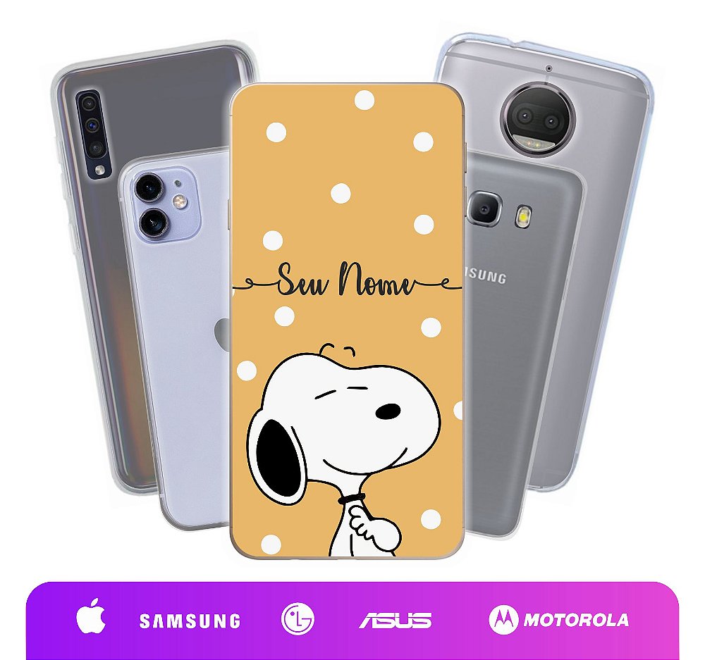 Capinha - Snoopy Com seu Nome - Naty Case - Capinhas personalizadas