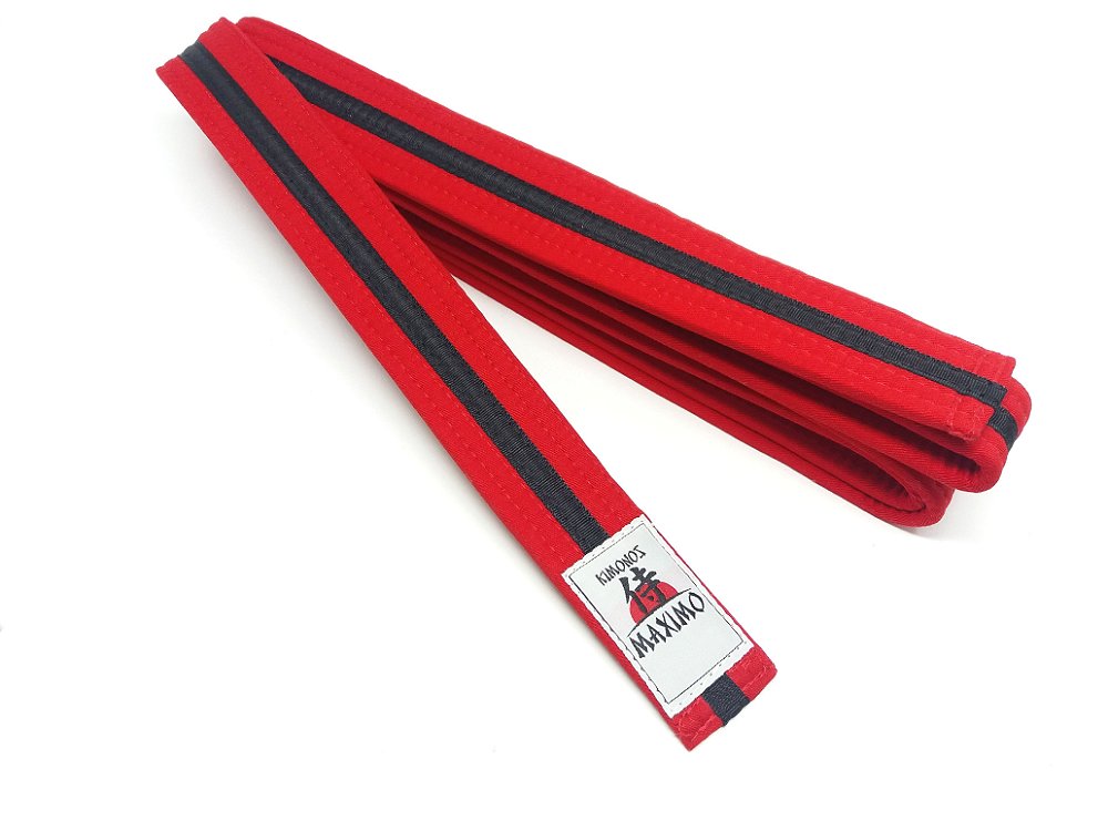 Faixa Vermelha para Taekwondo Vermelha Friso Preto Start KIMONOS MAXIMO Faixa Vermelha para Taekwondo Vermelha Friso Preto Start KIMONOS MAXIMO