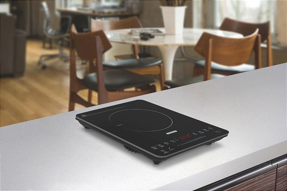 Cooktop Elétrico Portátil Indução Vitrocerâmico Slim Painel Digital 1