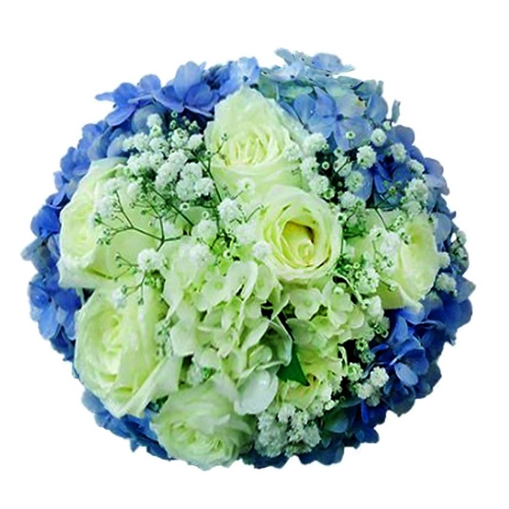 Buquê de Noiva com Hortênsia Azul - Florexótica
