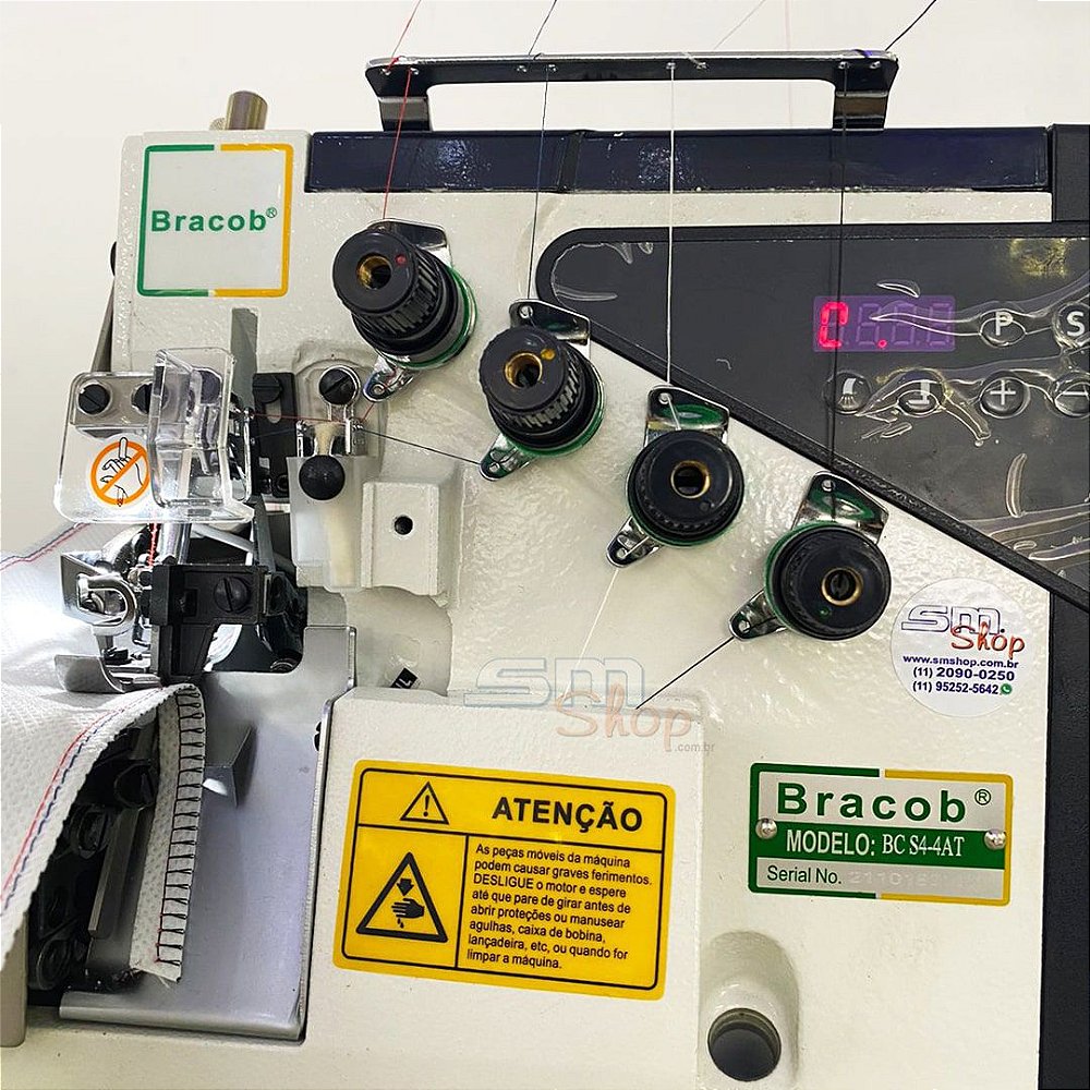 Máquina de Costura Overlock Industrial Bracob BC S4 4 AT Máquinas de