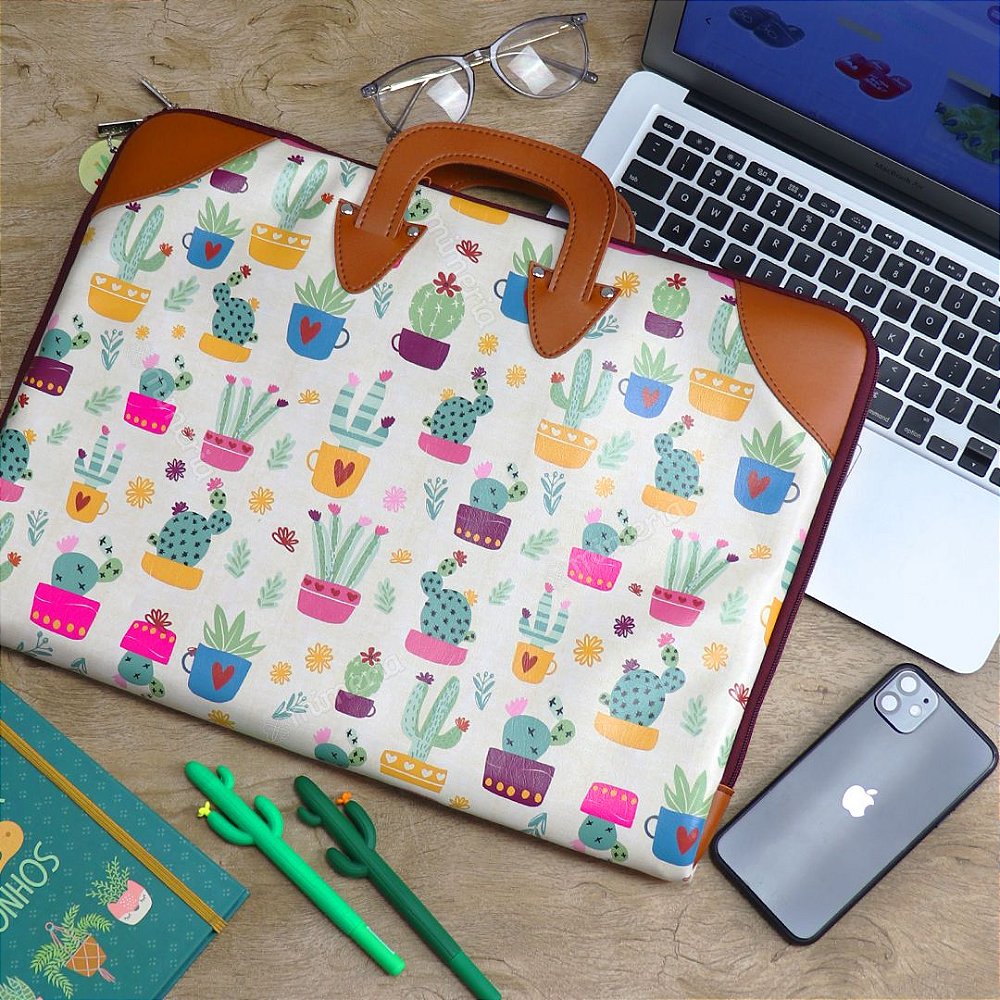 Case Estampado para Notebook 15,6” Cactus Mimeria Mimos e Presentes